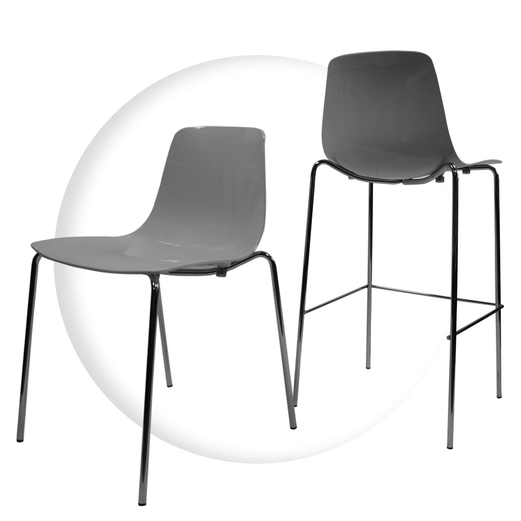 Curva stacking chairs and stools