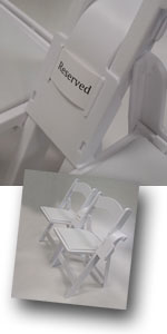 Event folding chairs linking and spacing with style