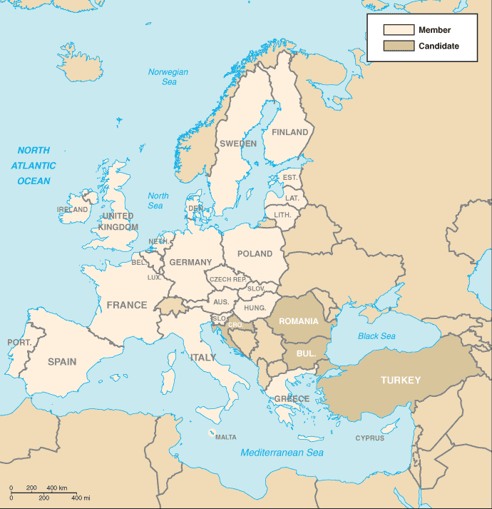 Map Of Europe And Middle East
